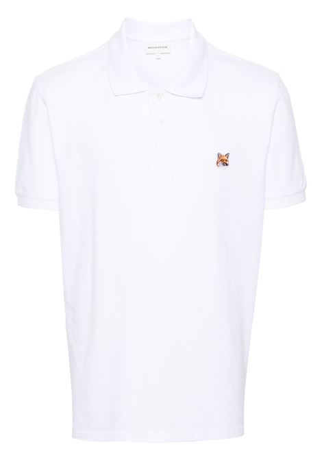 polo fox head patch regular uomo bianca MAISON KITSUNÉ | LM00208KJ7002P100